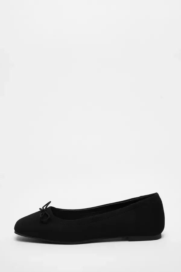 Quiz Clothing Flats Black Square Toe Flat Pumps 8211 Women