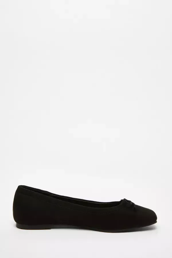 Quiz Clothing Flats Black Square Toe Flat Pumps 8211 Women