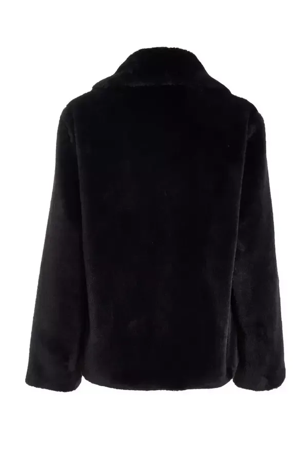 Quiz Clothing Going Out Black Faux Fur Jacket 8211 Women