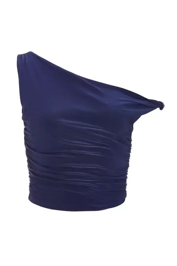 Quiz Clothing Going Out Indigo Twist Crop Top 8211 Women