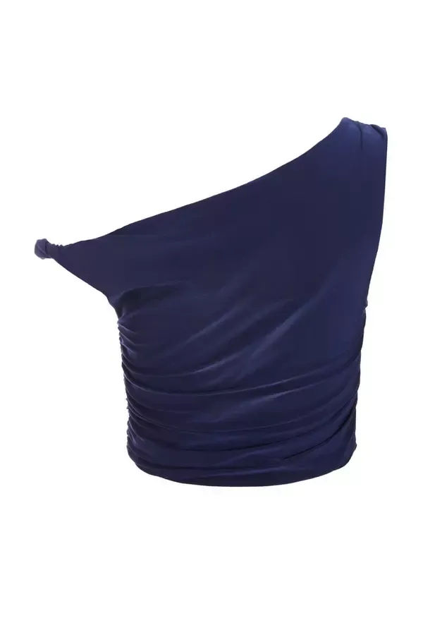 Quiz Clothing Going Out Indigo Twist Crop Top 8211 Women
