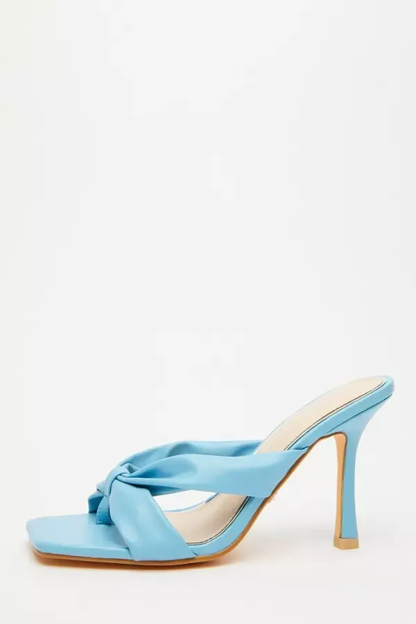 Quiz Clothing Heels Blue Mule Heeled Sandals 8211 Women