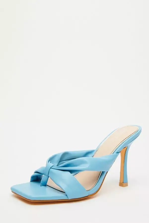 Quiz Clothing Heels Blue Mule Heeled Sandals 8211 Women
