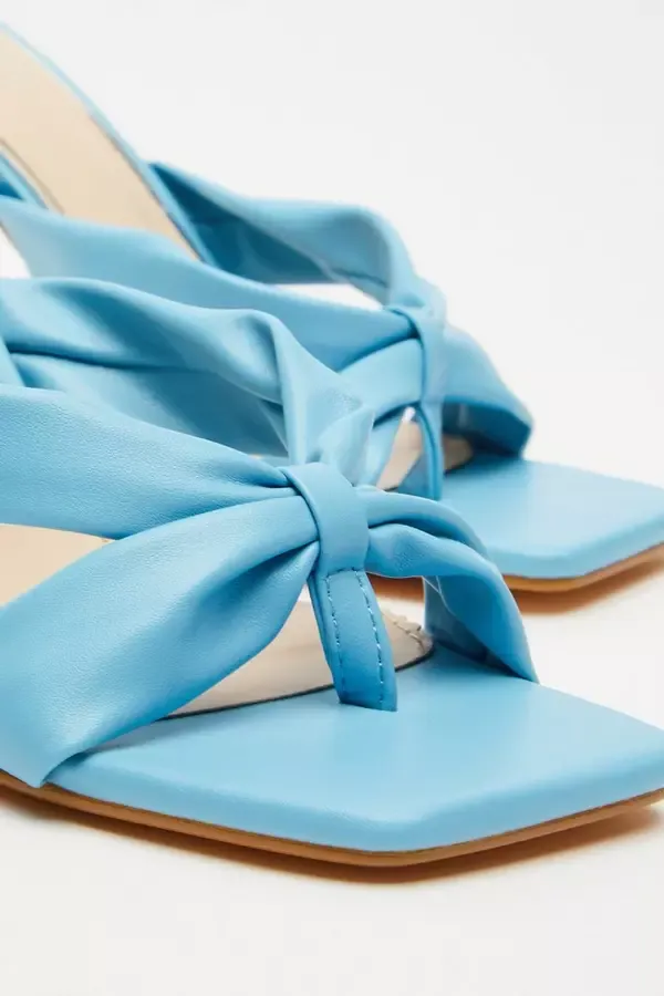 Quiz Clothing Heels Blue Mule Heeled Sandals 8211 Women