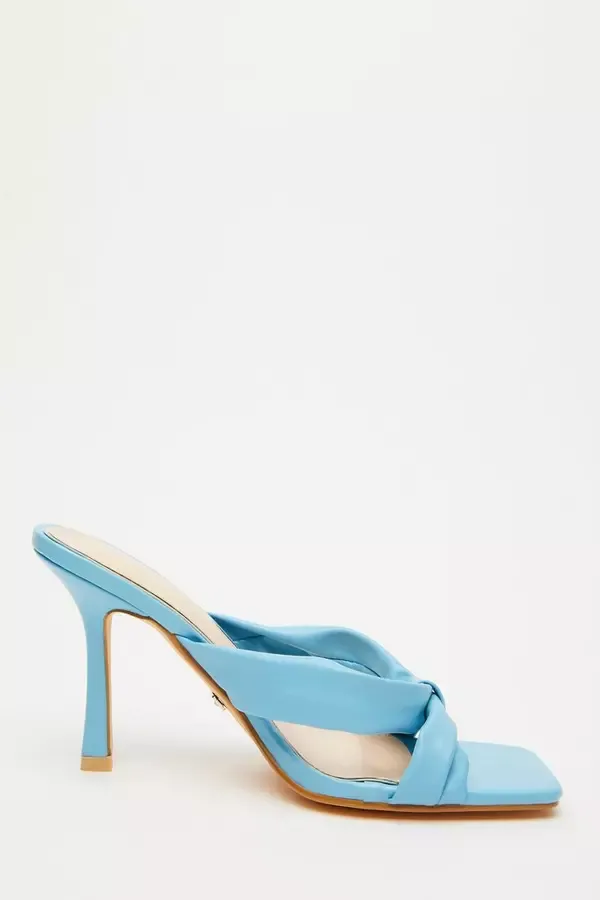 Quiz Clothing Heels Blue Mule Heeled Sandals 8211 Women