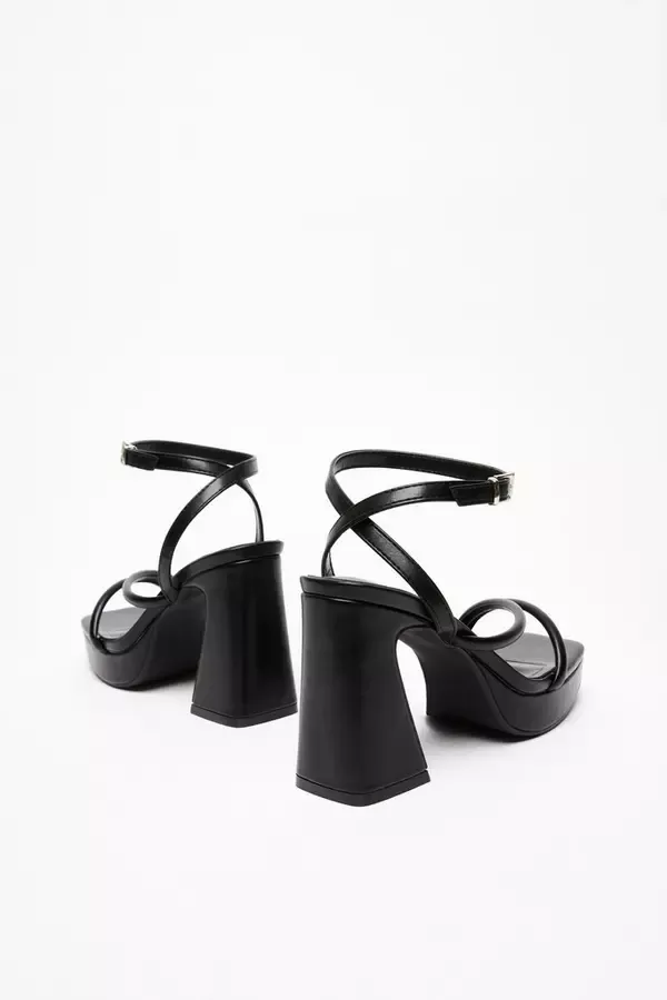 Quiz Clothing Platforms Black Strappy Platform Heeled Sandals 8211 Women
