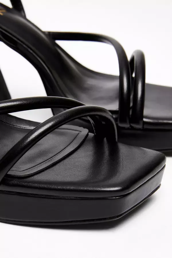 Quiz Clothing Platforms Black Strappy Platform Heeled Sandals 8211 Women