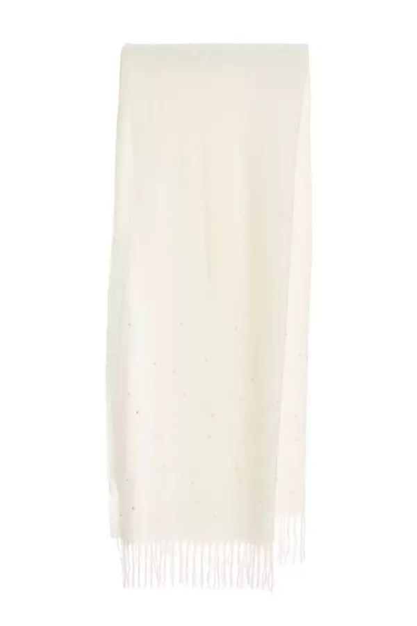 Quiz Clothing Scarves Cream Pearl Scarf 8211 Women