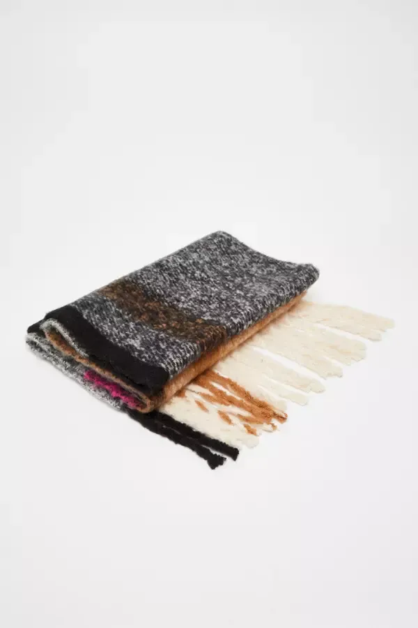 Quiz Clothing Scarves Multi Chunky Tassel Scarf 8211 Women