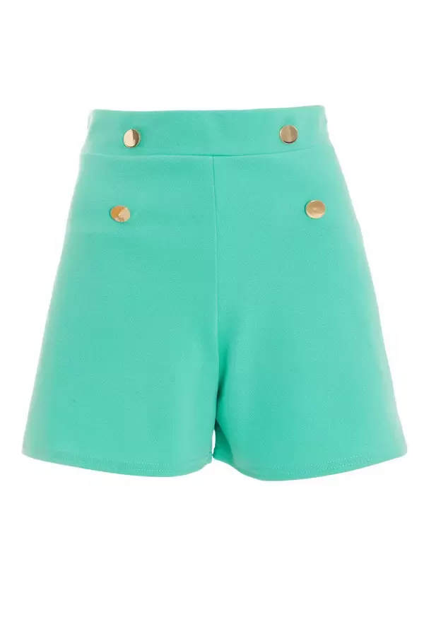 Quiz Clothing Shorts Mint Button Tailored Shorts 8211 Women