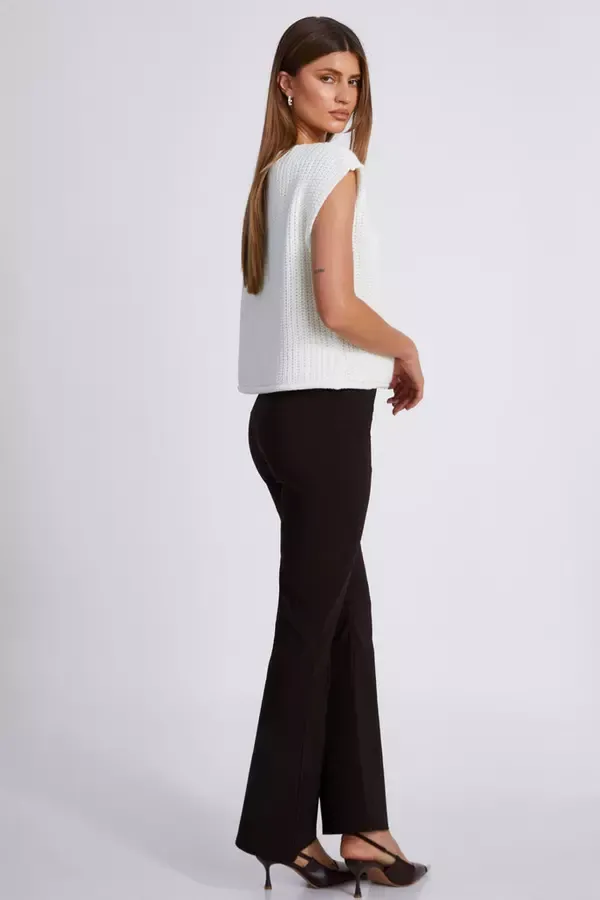 Quiz Clothing Trousers Brown Belted Flared Trousers 8211 Women