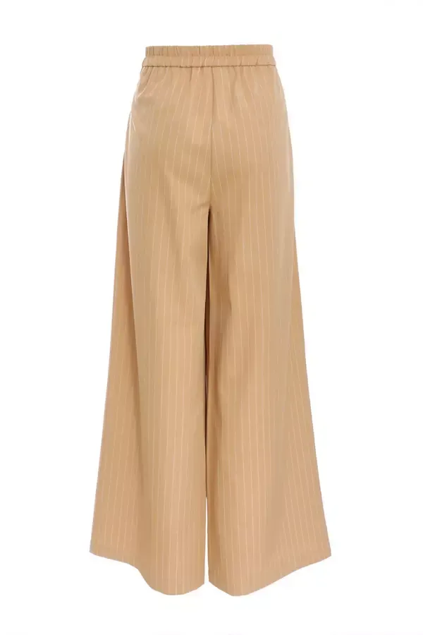 Quiz Clothing Trousers Camel Pinstripe Tailored Trousers 8211 Women