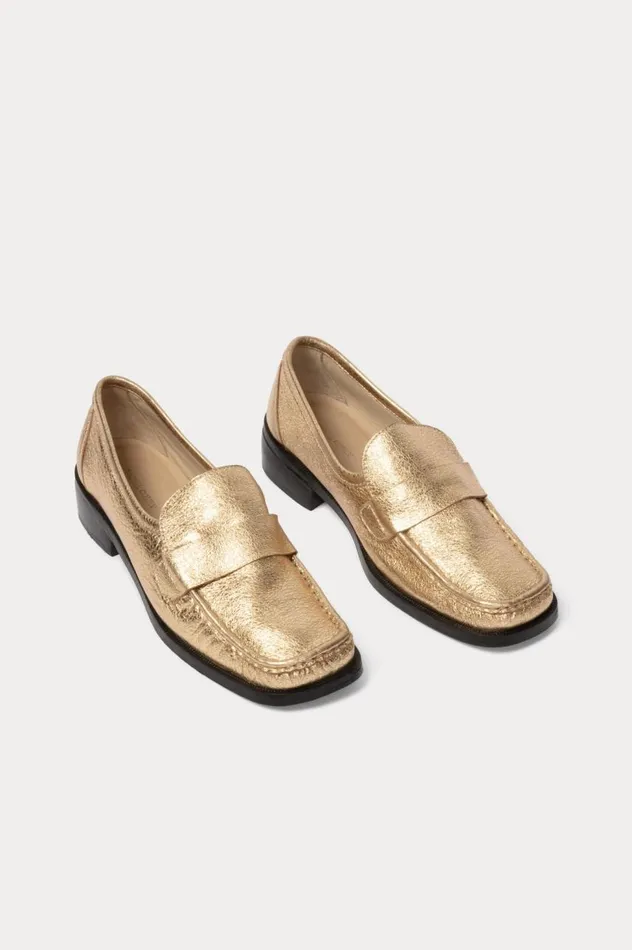 Rachel Comey Annie Loafer Gold Women Flats Loafers
