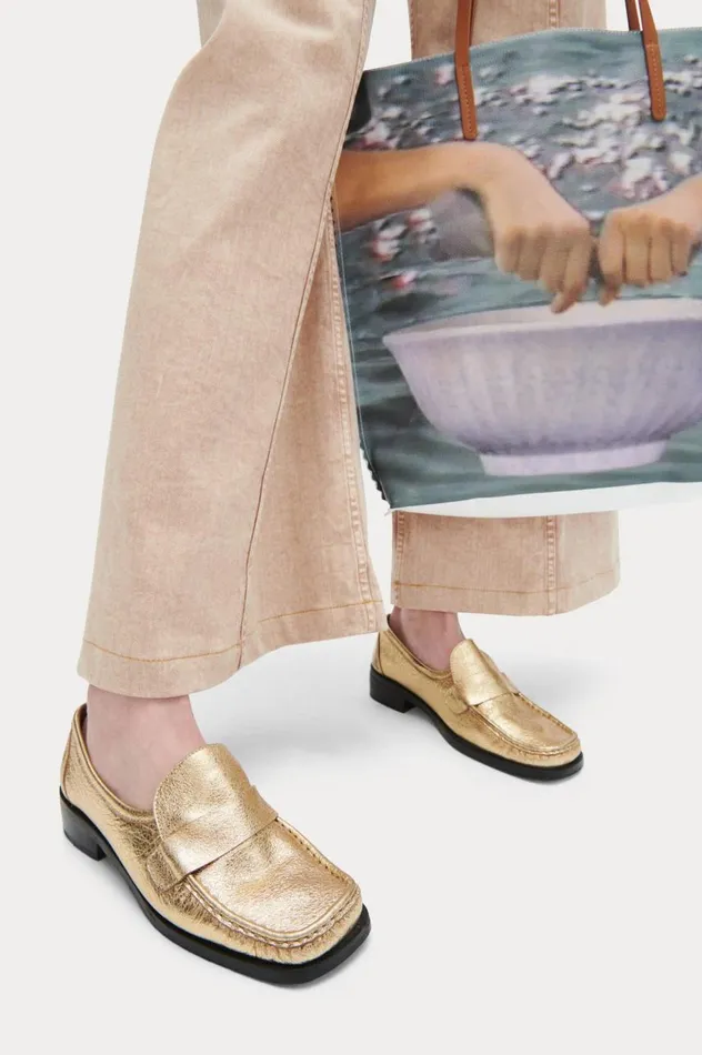 Rachel Comey Annie Loafer Gold Women Flats Loafers