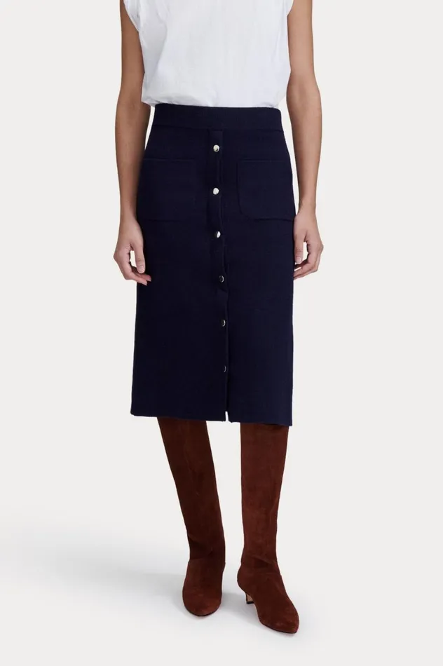 Rachel Comey Bing Skirt Navy Women Knits
