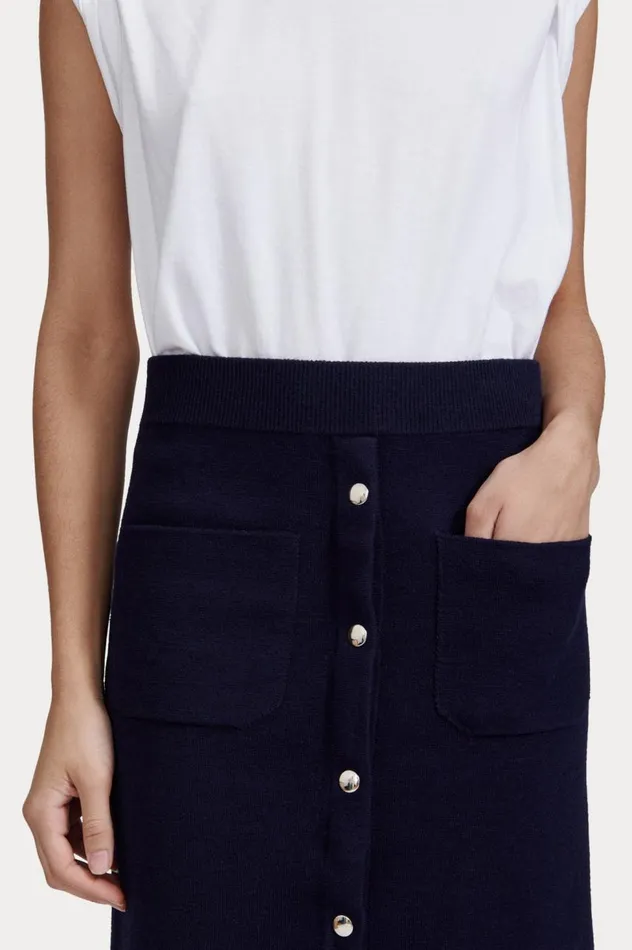 Rachel Comey Bing Skirt Navy Women Knits