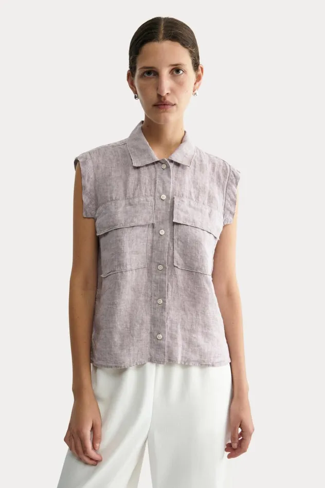 Rachel Comey Brewster Top Mauve Women Tops