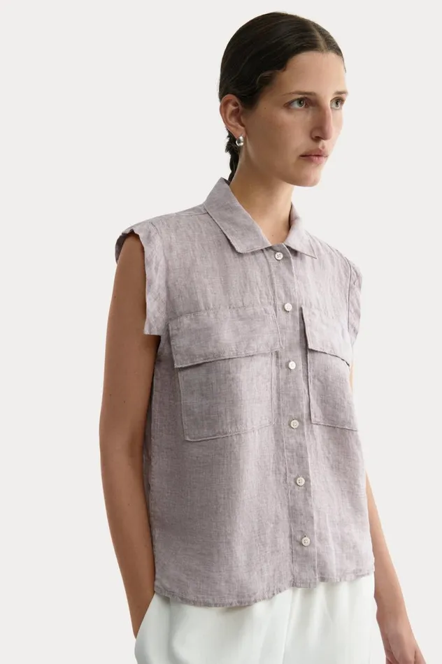Rachel Comey Brewster Top Mauve Women Tops