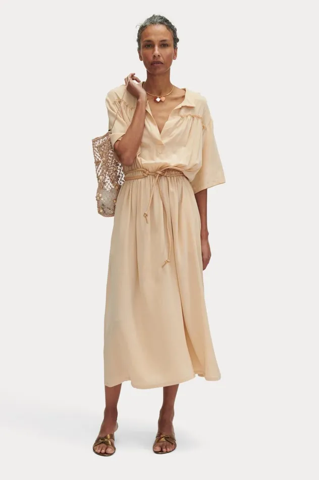 Rachel Comey Skinny Tubular Tie Belt Nude Women Belts