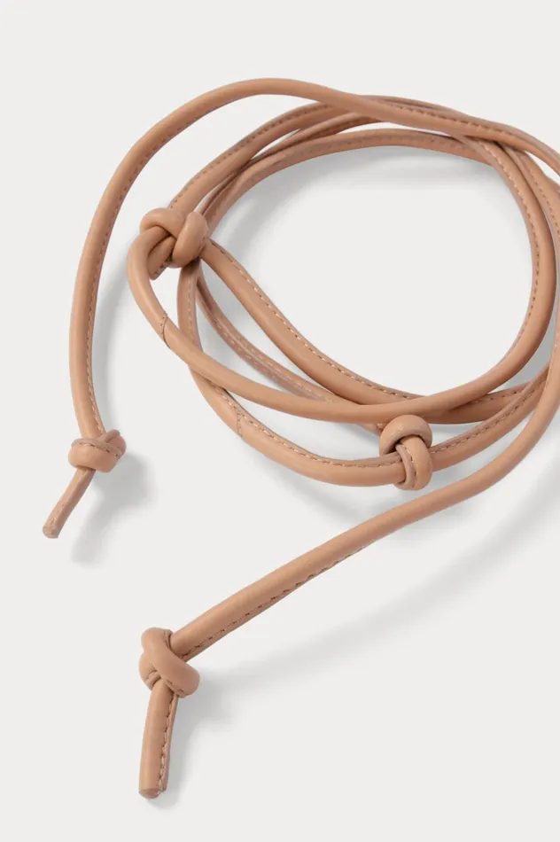 Rachel Comey Skinny Tubular Tie Belt Nude Women Belts