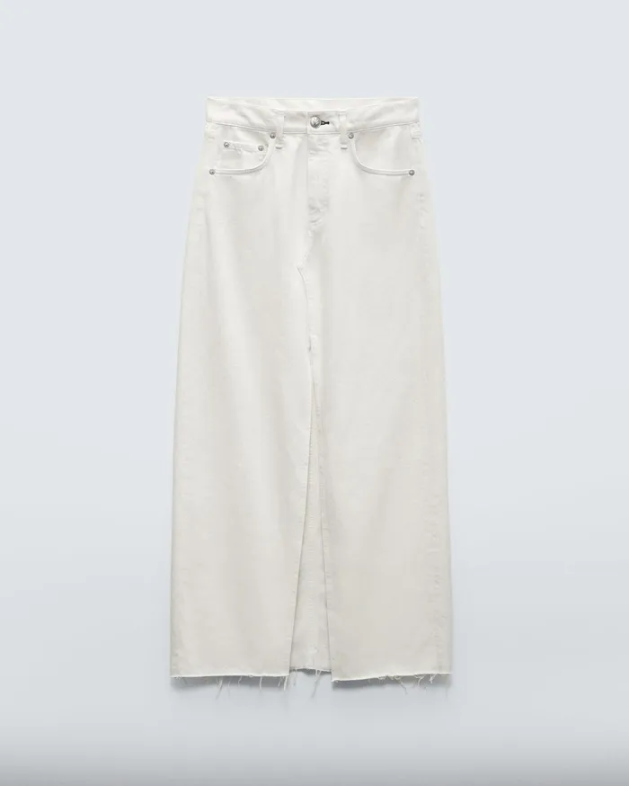 Rag and Bone Avery Denim Skirt Ecru Women Dresses and Skirts Rag and Bone Avery Denim Skirt Ecru Women Dresses and Skirts
