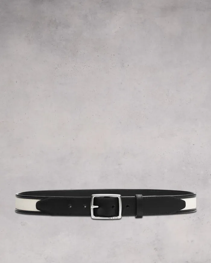 Rag and Bone Boyfriend Belt Antique Whiteblack Women Belts
