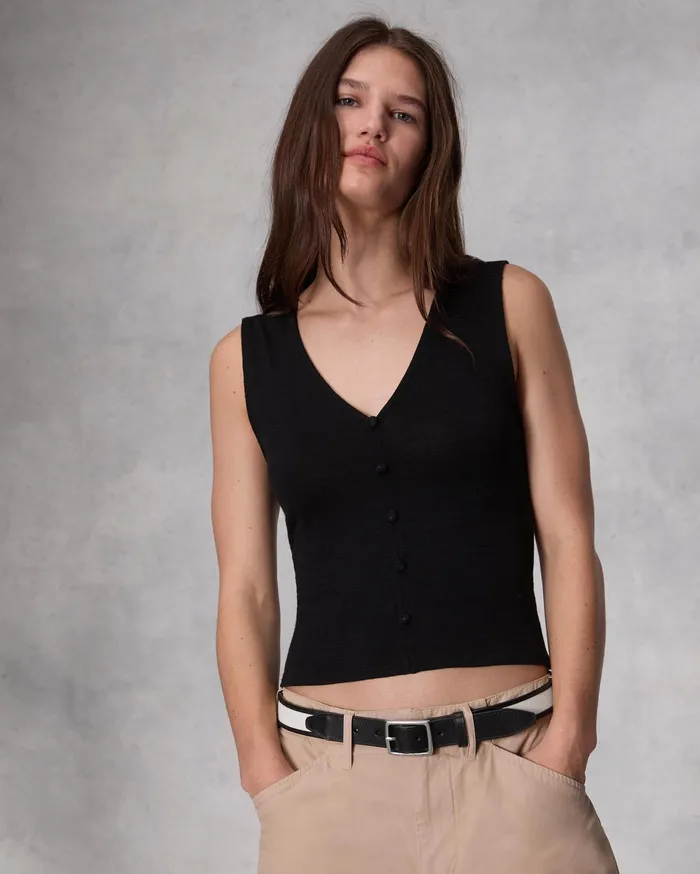 Rag and Bone Boyfriend Belt Antique Whiteblack Women Belts