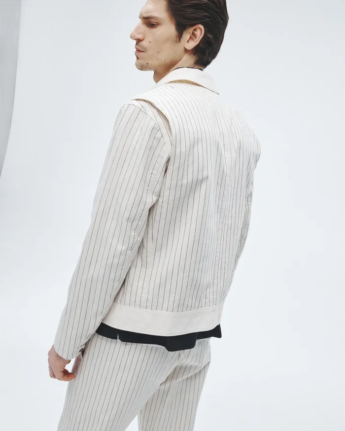 Rag and Bone Carter Cotton Shirt Jacket White Stripe Men Coats and Jackets Rag and Bone Carter Cotton Shirt Jacket White Stripe Men Coats and Jackets