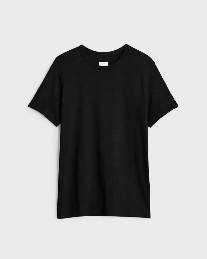 Rag and Bone Classic Flame Tee Jet Black Men TShirts Rag and Bone Classic Flame Tee Jet Black Men TShirts