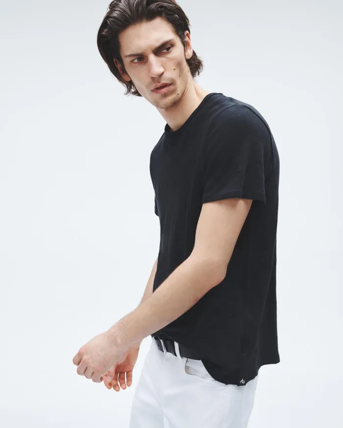 Rag and Bone Classic Flame Tee Jet Black Men TShirts Rag and Bone Classic Flame Tee Jet Black Men TShirts
