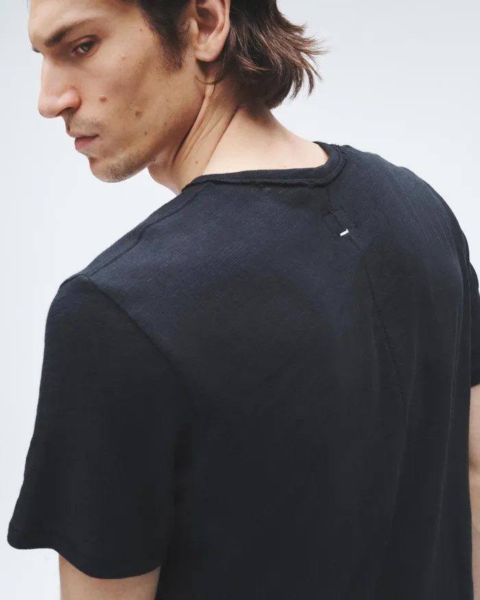 Rag and Bone Classic Flame Tee Jet Black Men TShirts Rag and Bone Classic Flame Tee Jet Black Men TShirts