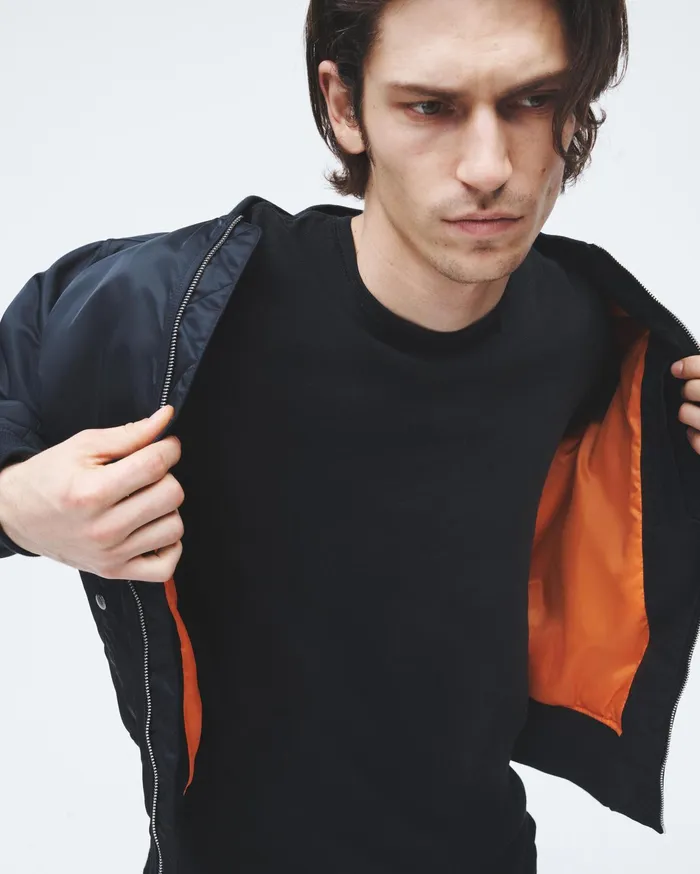 Rag and Bone Classic Flame Tee Jet Black Men TShirts Rag and Bone Classic Flame Tee Jet Black Men TShirts