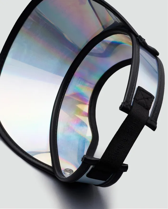 Rag and Bone Coney Wide Brim Visor Iridescent Women Hats Rag and Bone Coney Wide Brim Visor Iridescent Women Hats