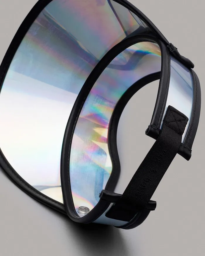 Rag and Bone Coney Wide Brim Visor Iridescent Women Hats Rag and Bone Coney Wide Brim Visor Iridescent Women Hats