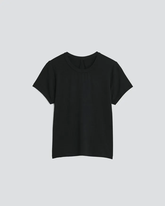 Rag and Bone Luca Short Sleeve Baby Tee Black Women TShirts Rag and Bone Luca Short Sleeve Baby Tee Black Women TShirts