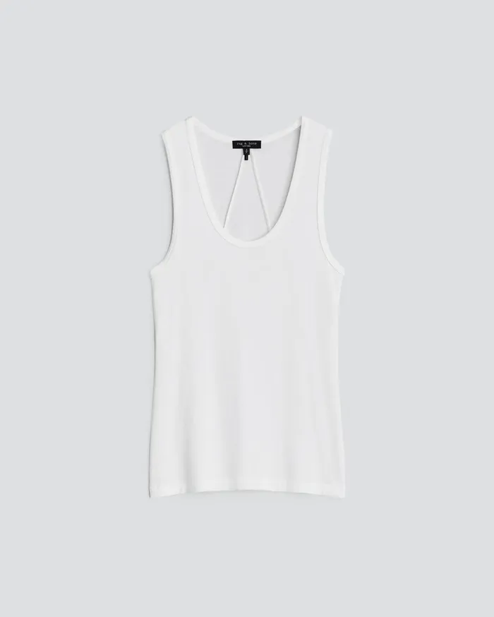 Rag and Bone Luca Tank White Women TShirts Rag and Bone Luca Tank White Women TShirts