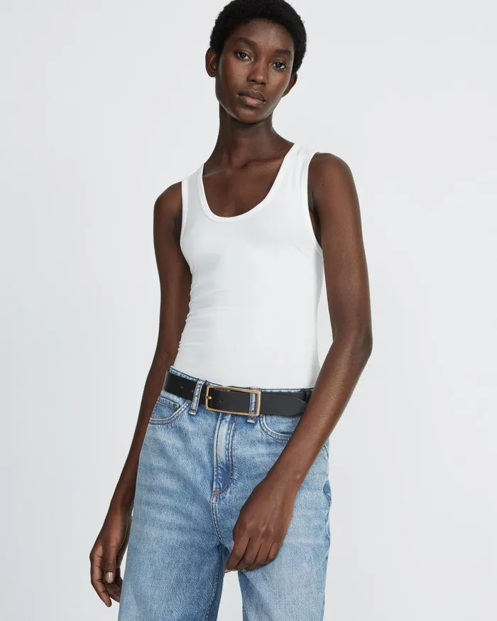 Rag and Bone Luca Tank White Women TShirts Rag and Bone Luca Tank White Women TShirts