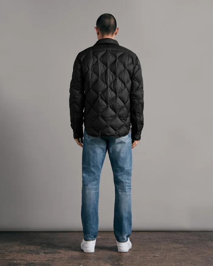 Rag and Bone Padded Dane Nylon Jacket Black Men Coats and Jackets