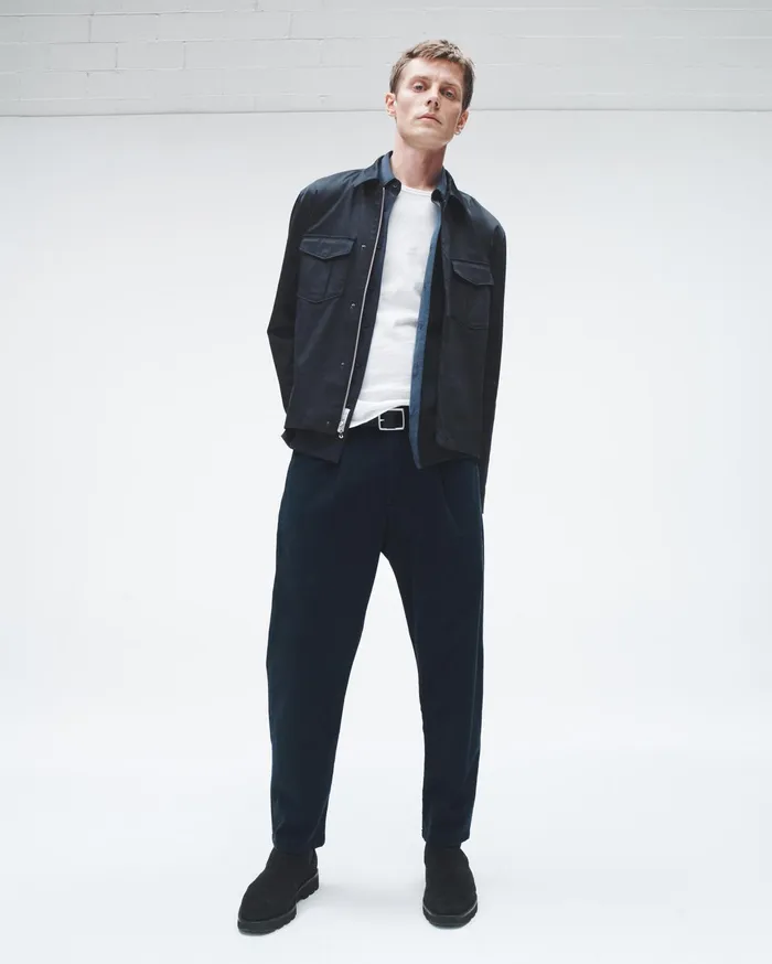 Rag and Bone Pleated Cotton Chino Salute Men Pants