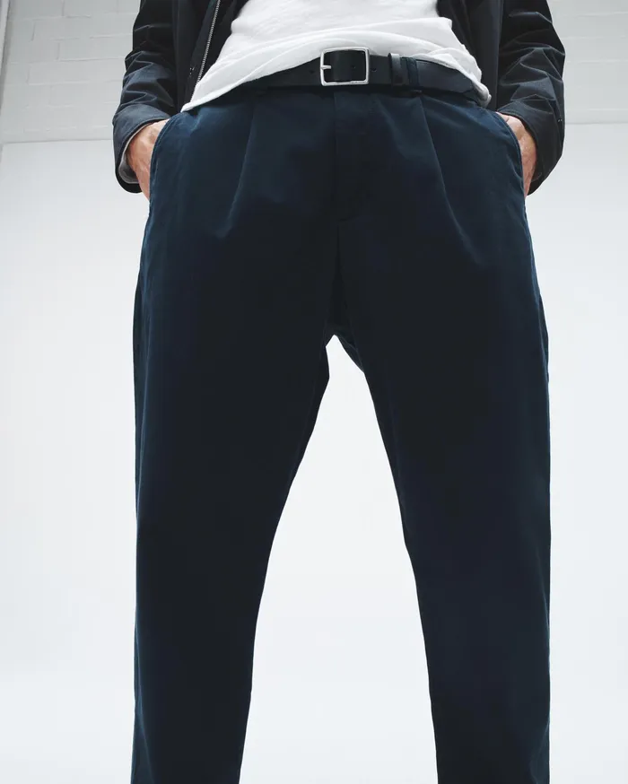 Rag and Bone Pleated Cotton Chino Salute Men Pants