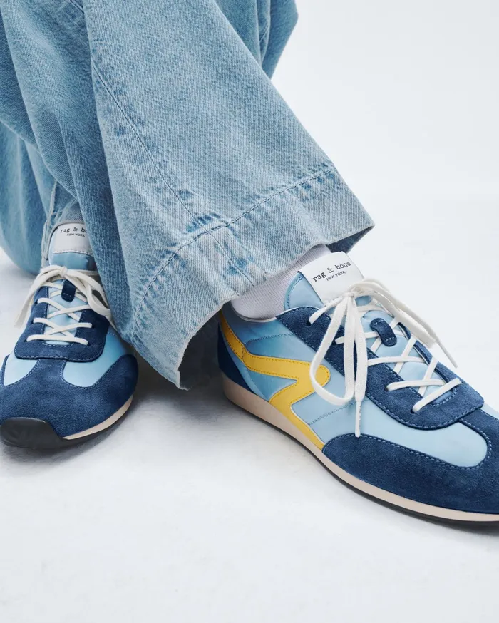 Rag and Bone Retro Runner Slim Denim Blue Women Sneakers