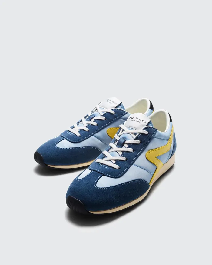 Rag and Bone Retro Runner Slim Denim Blue Women Sneakers