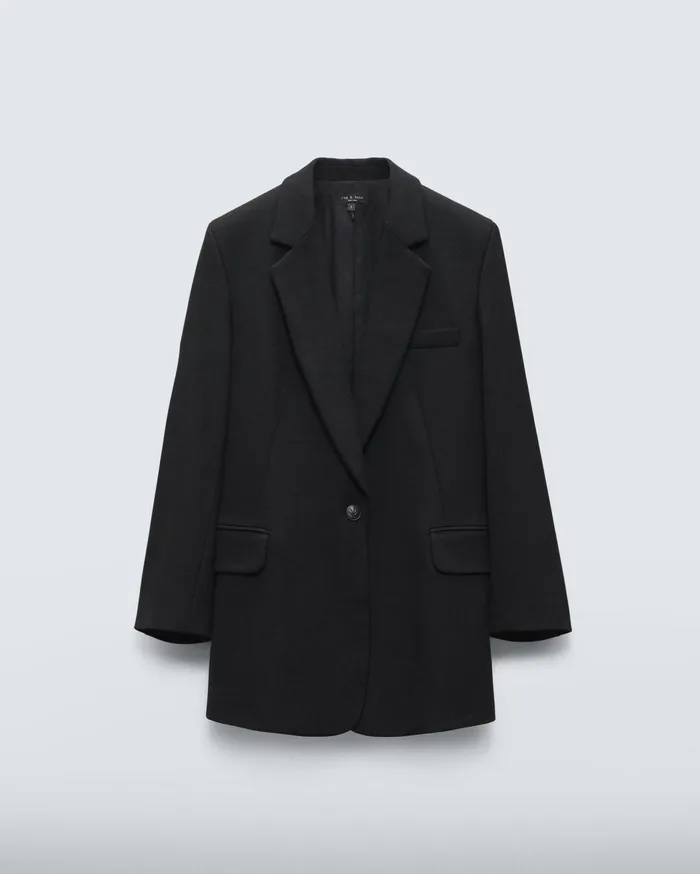 Rag and Bone Suzanne Viscose Blazer Black Women Blazers and Vests