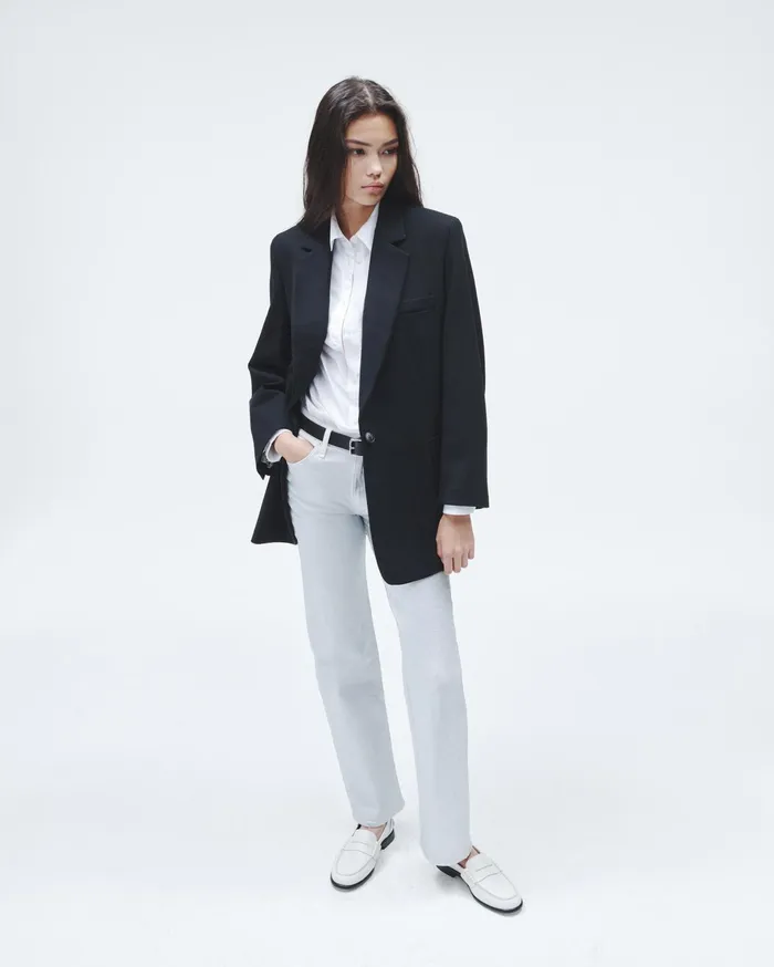 Rag and Bone Suzanne Viscose Blazer Black Women Blazers and Vests