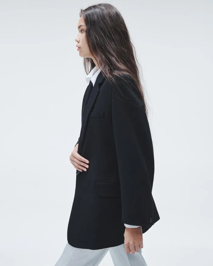 Rag and Bone Suzanne Viscose Blazer Black Women Blazers and Vests