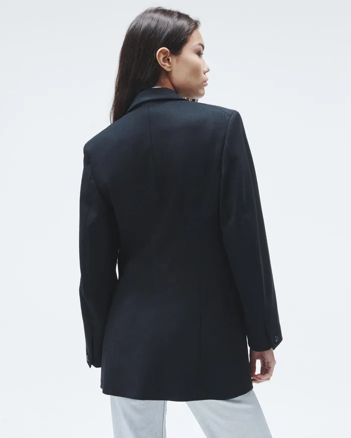 Rag and Bone Suzanne Viscose Blazer Black Women Blazers and Vests