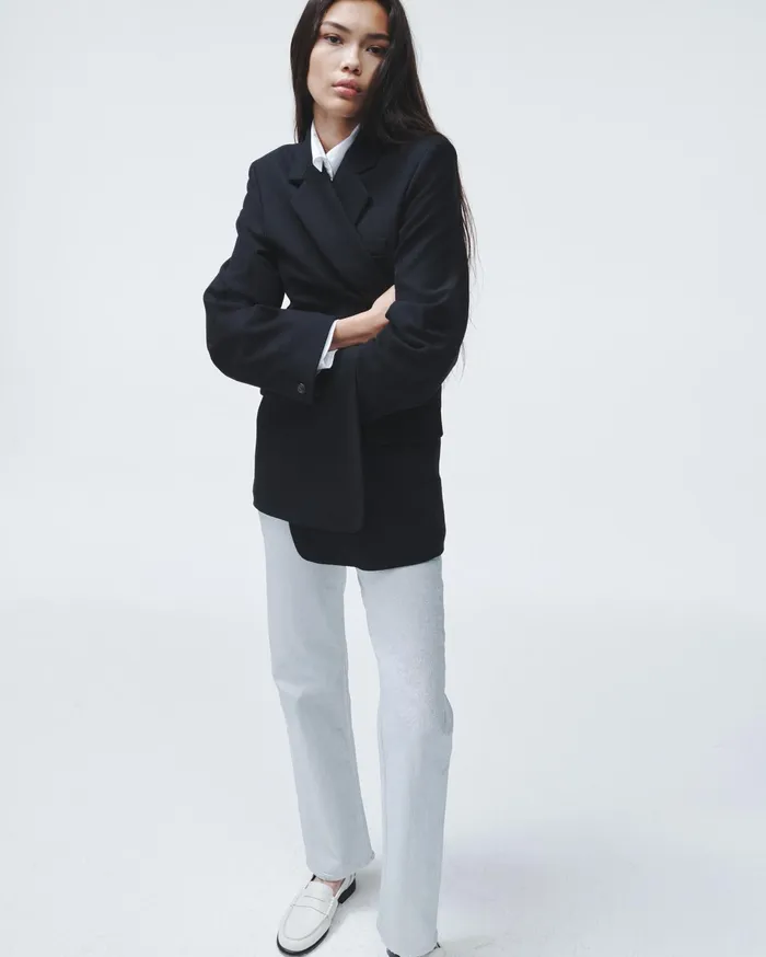 Rag and Bone Suzanne Viscose Blazer Black Women Blazers and Vests