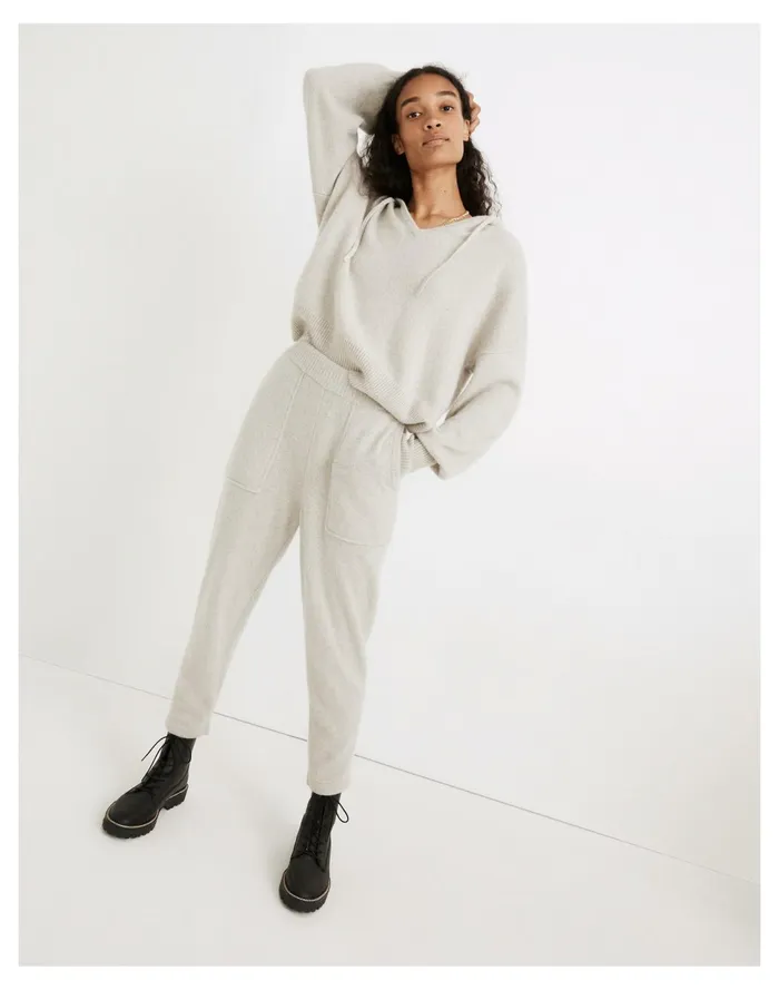 Resourced Cashmere Allendale Sweater Pants Heather Dust Women Madewell Sweaters