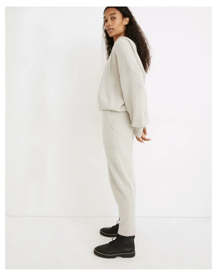 Resourced Cashmere Allendale Sweater Pants Heather Dust Women Madewell Sweaters Resourced Cashmere Allendale Sweater Pants Heather Dust Women Madewell Sweaters