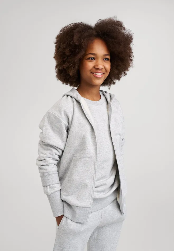 Reima Fleece and Hoodies Organic French Terry Hoodie 8211 Huppuri Melange Grey 8211 Kids